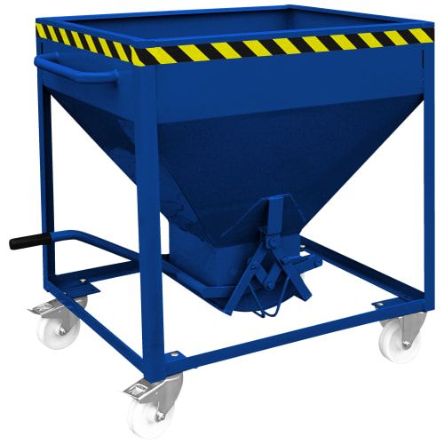 Eichinger Silowagen, Silobehälter, mit Rollen, mit Auslass, Scherenverschluss, 300 Liter, 1.200 x 775 x 1.175 mm (HxBxT), Farbe anthrazitgrau