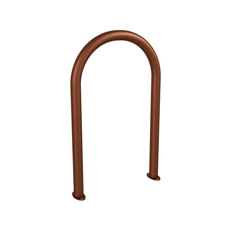 Fahrradbügel, Anlehnbügel, Büroklammerform, universell, Stahlrohr, auf Bodenplatten, 1.000 x 625 mm (HxB), beschichtet, Farbe wählbar