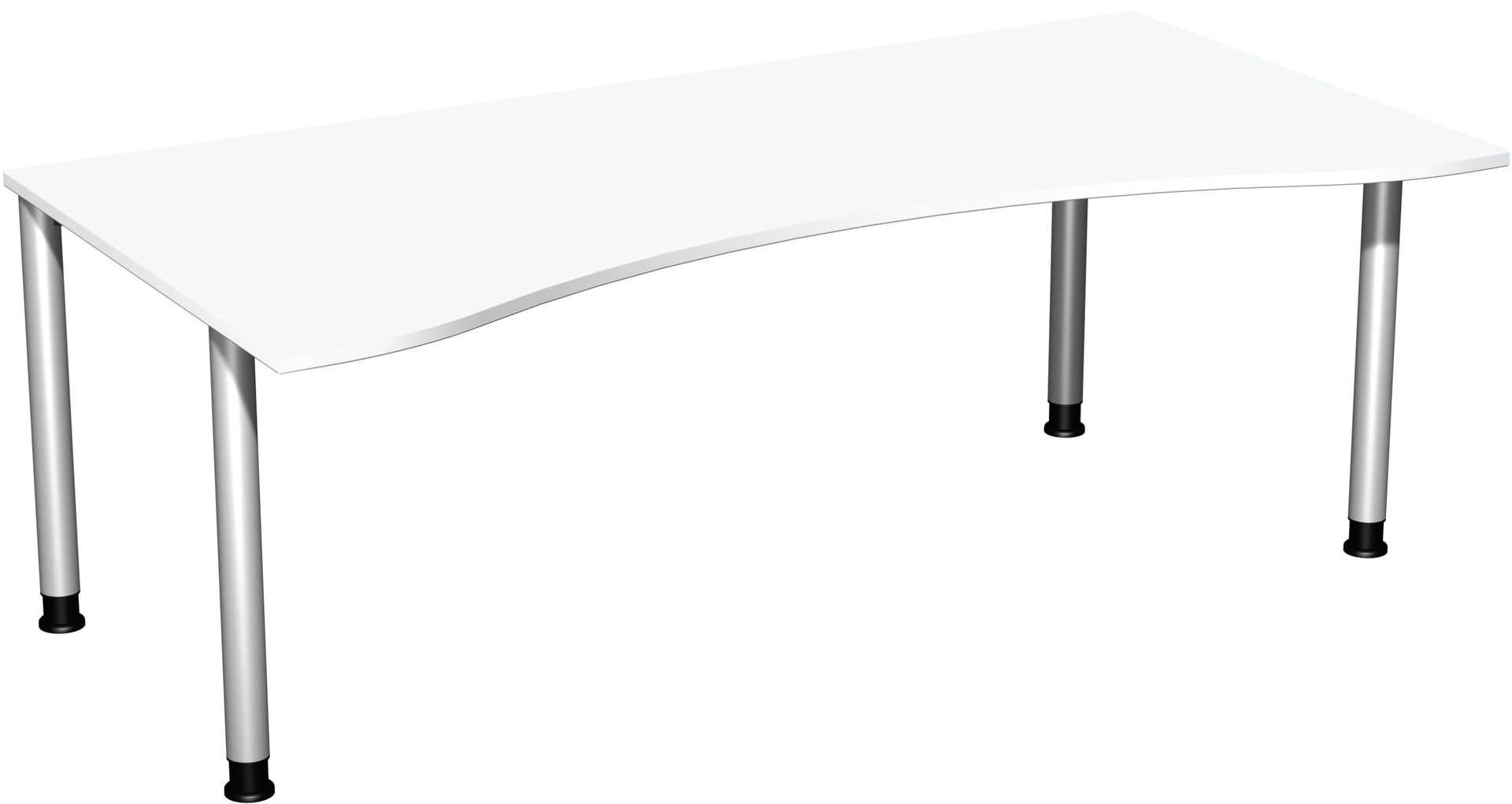 Ergo-Schreibtisch - 4-Fuß Flex - Bürotisch - Höhe 680-800 mm - 1.600 x 1.000 mm (BxT) - Gestell anthrazit - Ahorn
