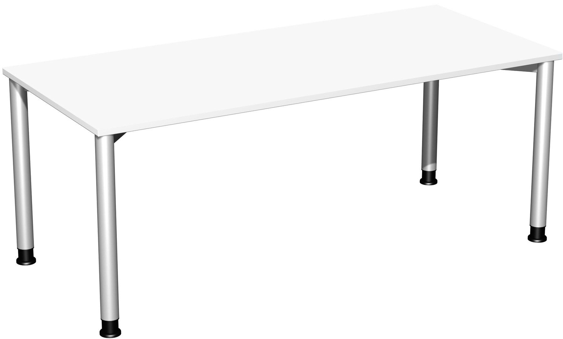 Schreibtisch - 4-Fuß Flex - Bürotisch - Höhe 680-800 mm - 1.000 x 800 mm (BxT) - Gestell anthrazit - Ahorn