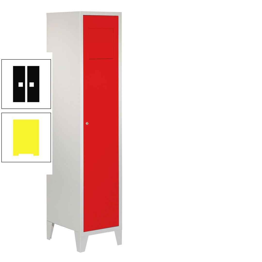 Wäschesammelschrank - 1.850 x 400 x 500 mm (HxBxT) - Füße - Drehriegel - anthrazitgrau