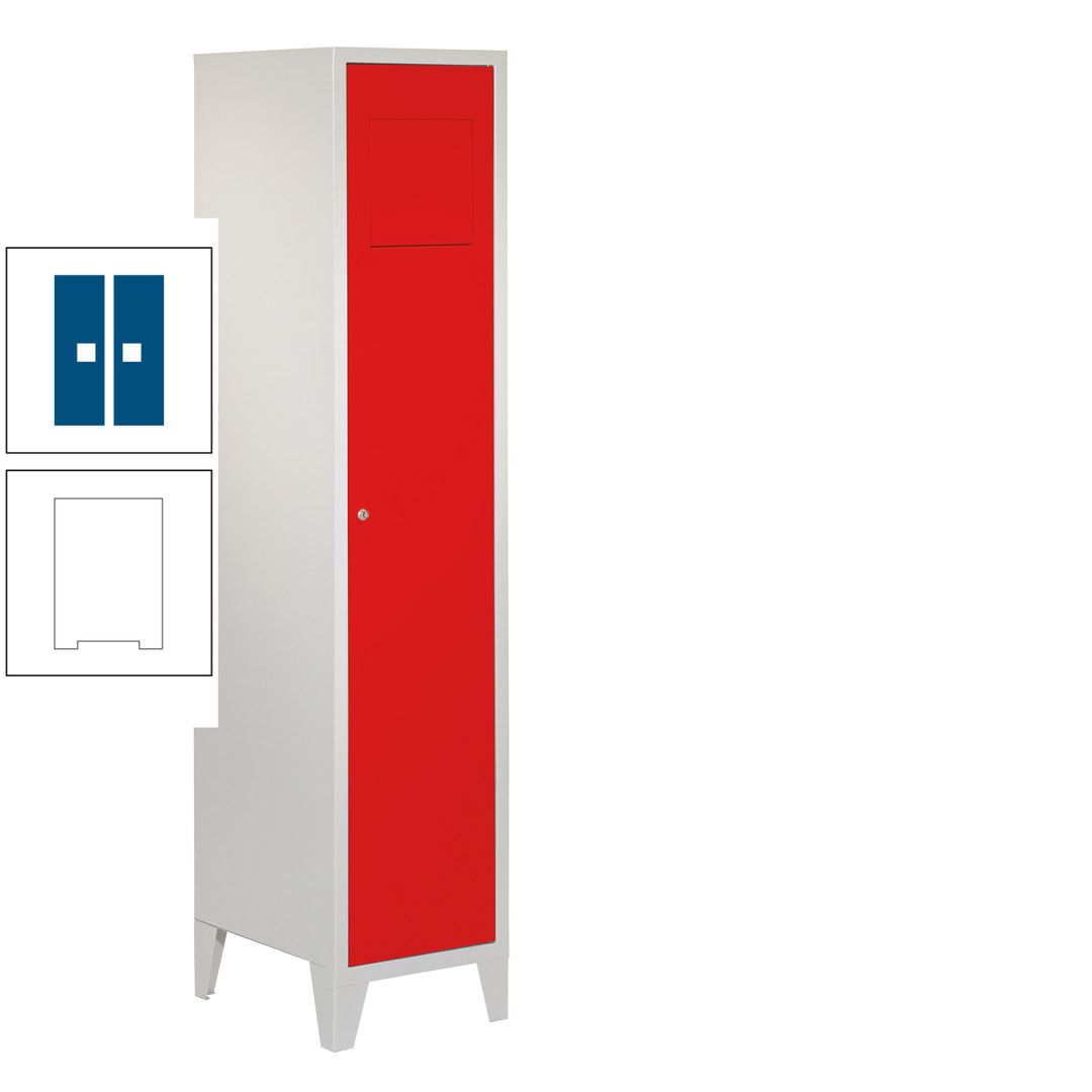 Wäschesammelschrank - 1.850 x 400 x 500 mm (HxBxT) - Füße - Drehriegel - anthrazitgrau