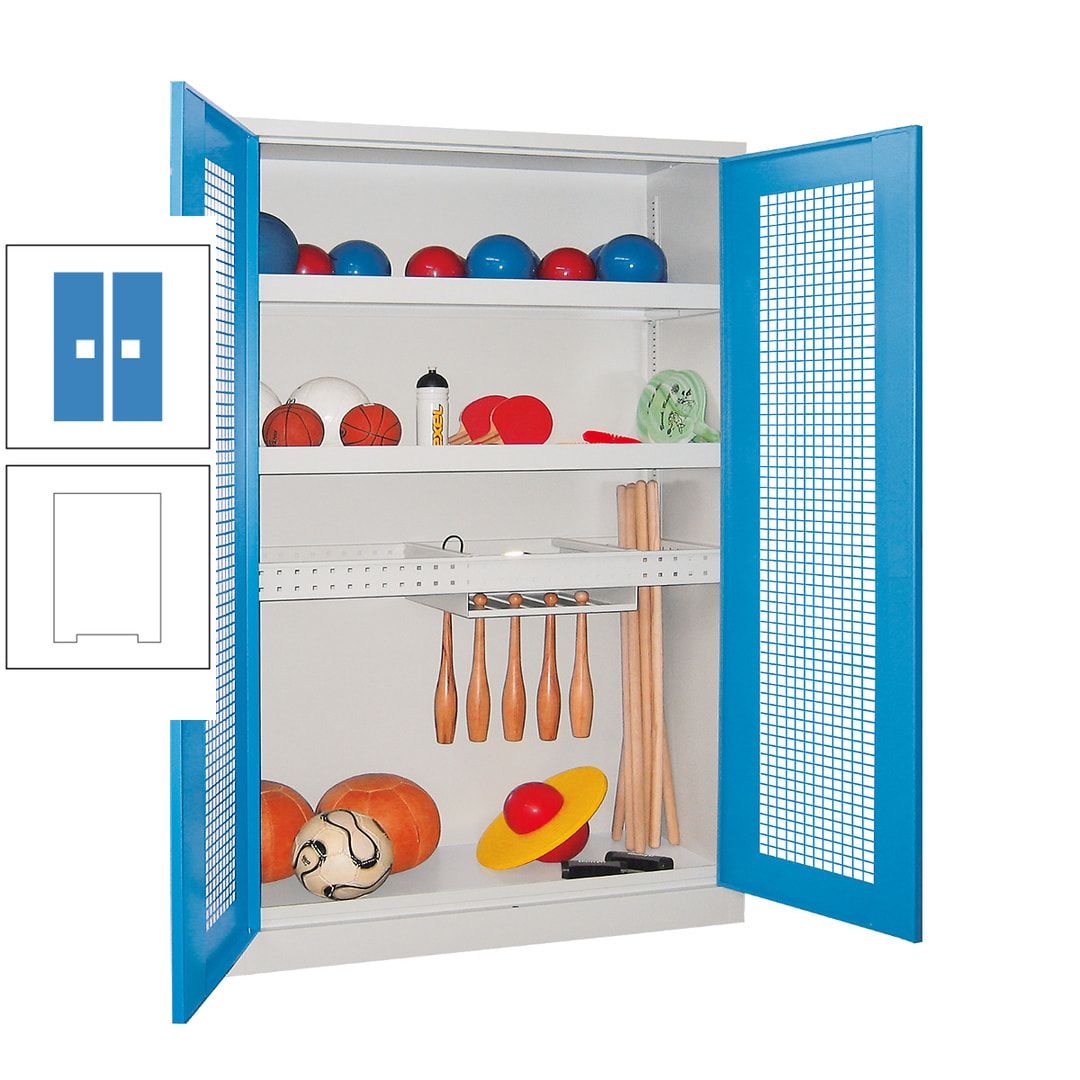 Sportschrank - Vollblechtüren - Variante 2 - 1.950x1.200x500 mm (HxBxT) - anthrazitgrau