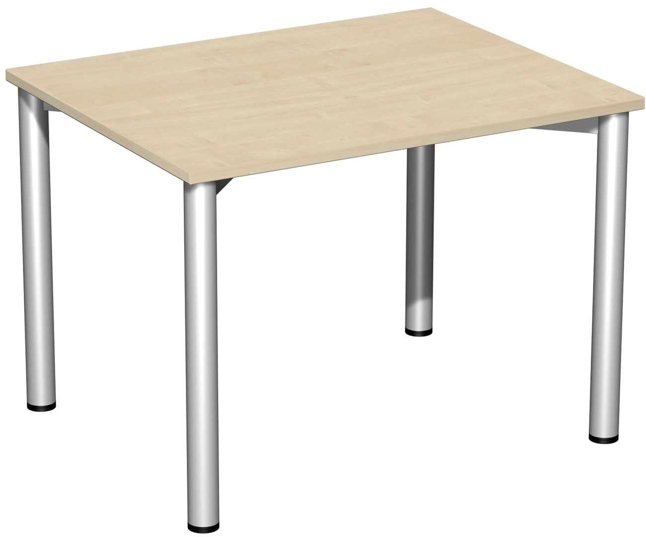 Schreibtisch - 4-Fuß Flex - Bürotisch - 720 x 1.000 x 800 mm (HxBxT) - Gestell anthrazit - Ahorn