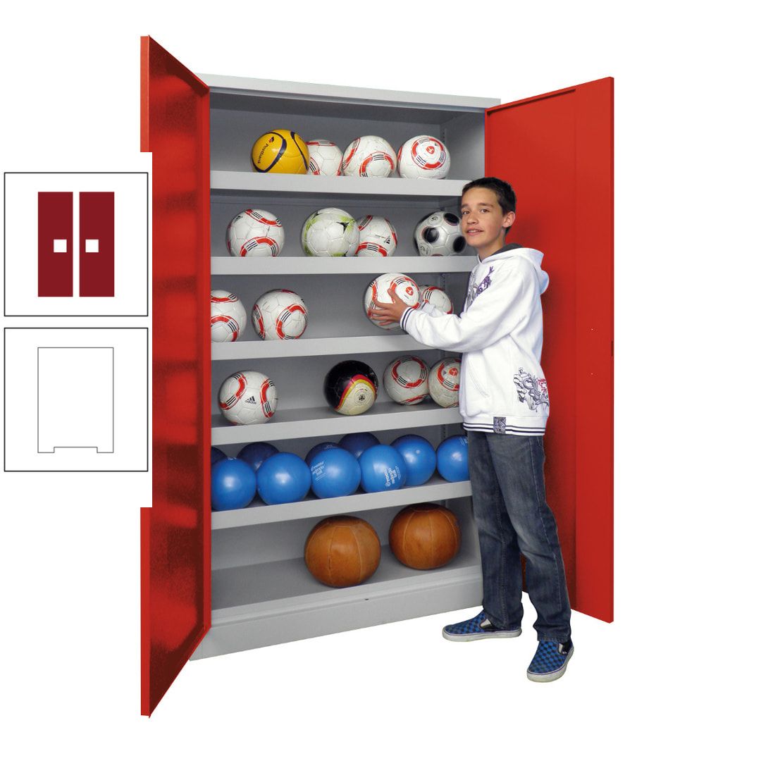 Ballschrank - Vollblechtüren - 5 Böden - 1.950x1.500x500 mm (HxBxT) - anthrazitgrau