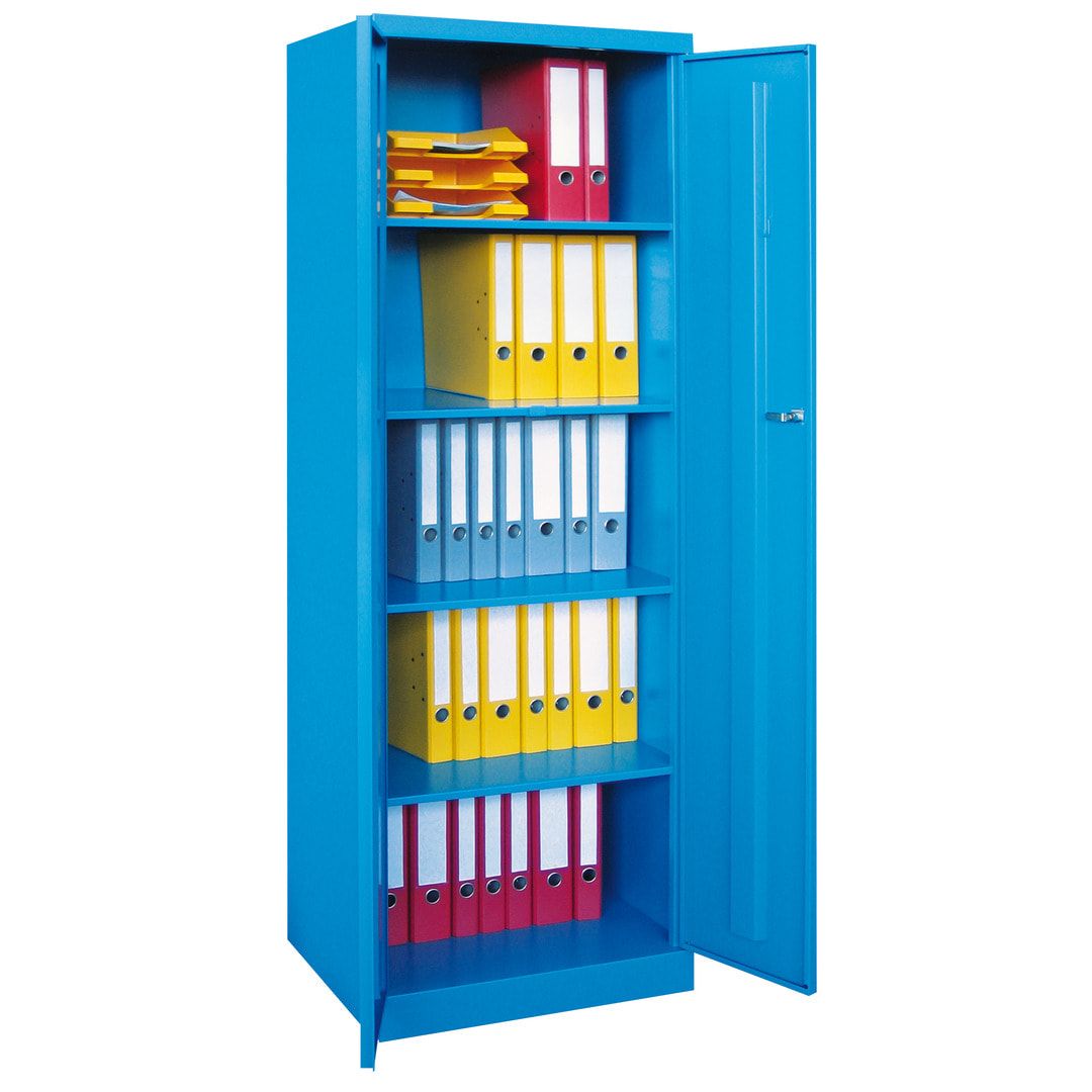 Aktenschrank - Sockel - 4 Böden - 1.800x600x500 mm (HxBxT) - Zylinderschloss - anthrazitgrau