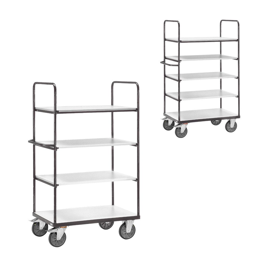 Fetra - ESD-Etagenwagen - 600 kg Traglast - 1.800 x 609 x 1.169 mm (HxBxT) - 4 Etagen