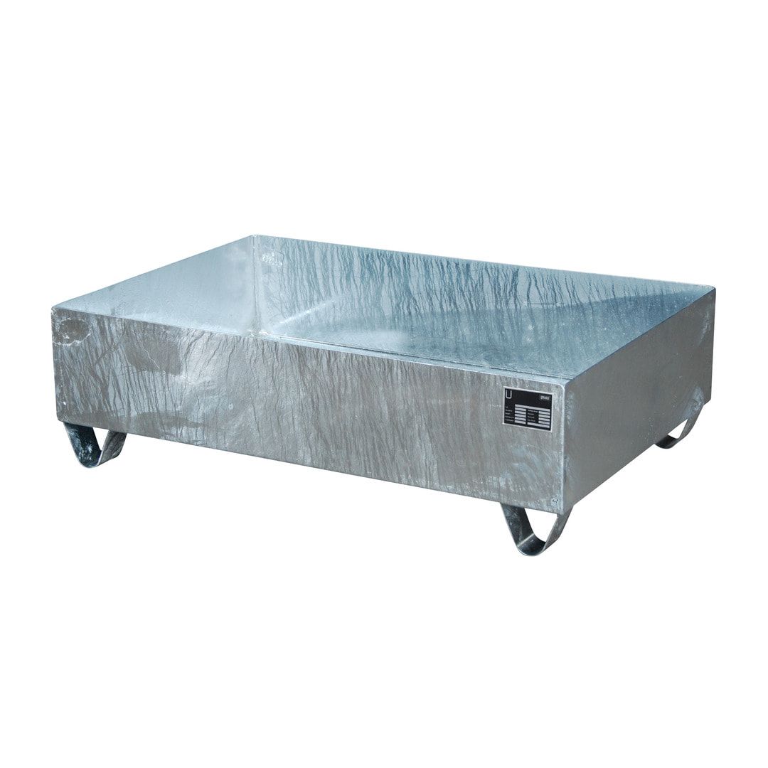 Auffangwanne - 1.200 x 800 mm (BxT) - 224 l - Füße - feuerrot