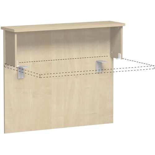 Anbau Thekenelement, Anbaumodul, 25 mm Dreischicht-Feinspan, 1.025 x 1.000 x 300 mm (HxBxT), Dekor Ahorn