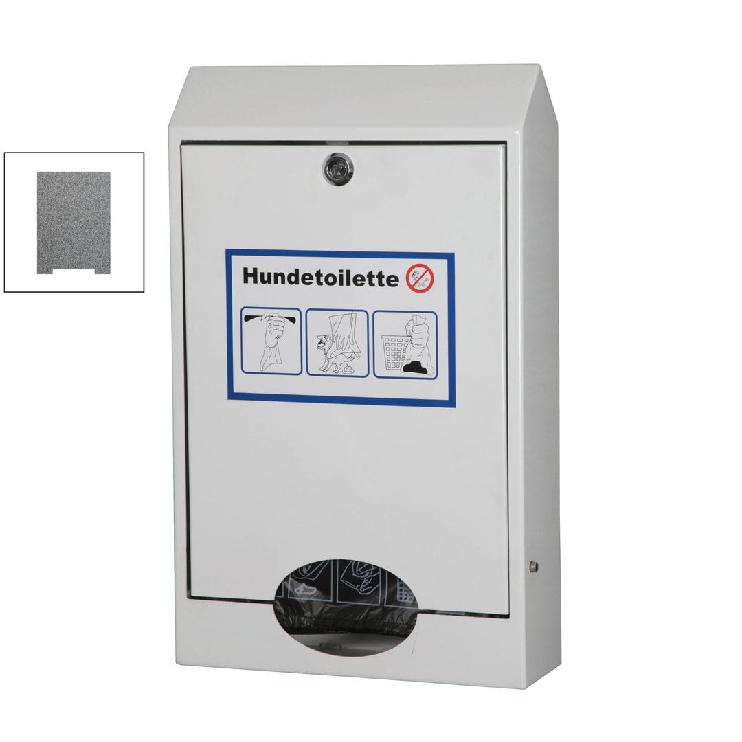 Hundetoilette - für 1.000 Beutel - Wand- oder Pfostenbefestigung - anthrazitgrau