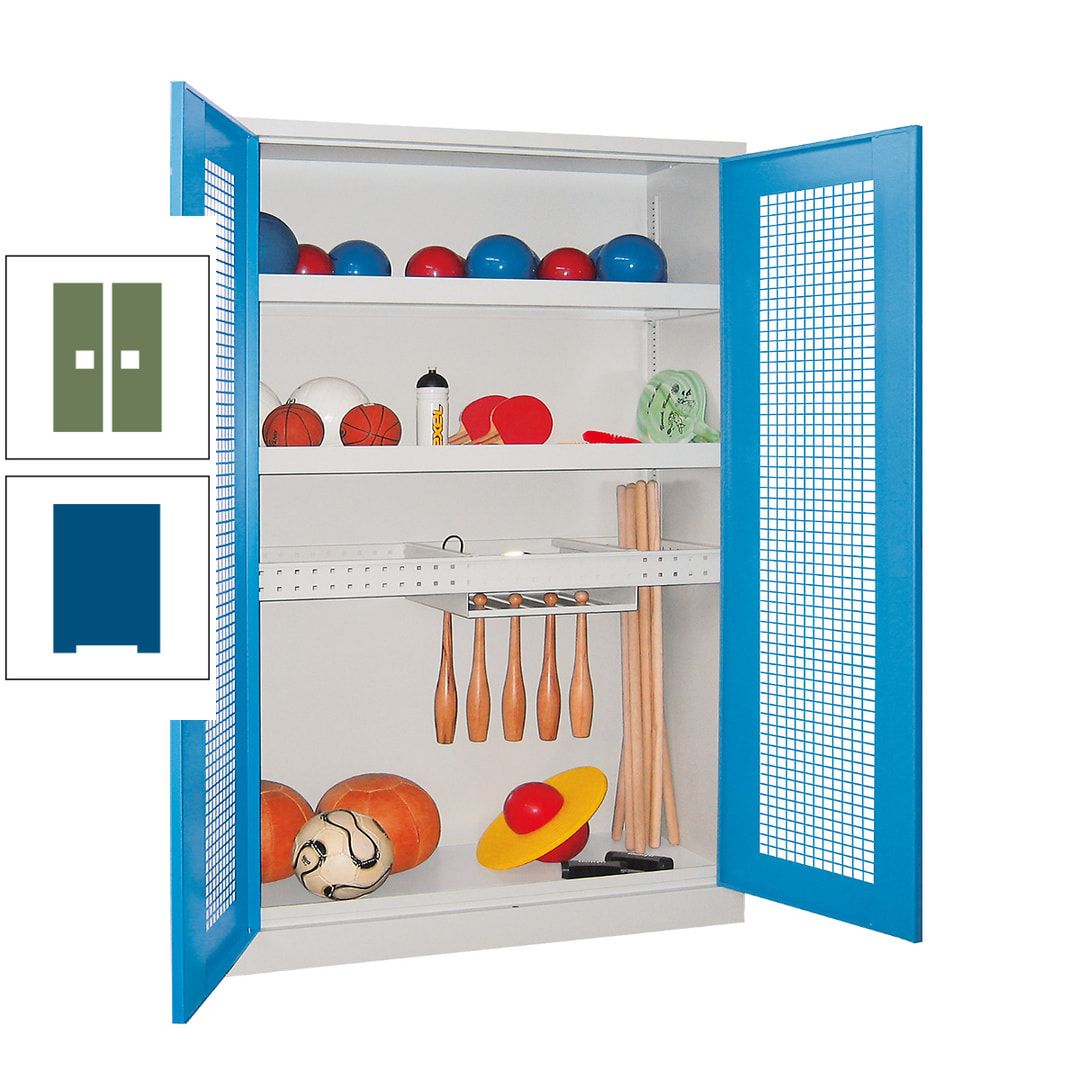 Sportschrank - Vollblechtüren - Variante 2 - 1.950x1.200x500 mm (HxBxT) - anthrazitgrau