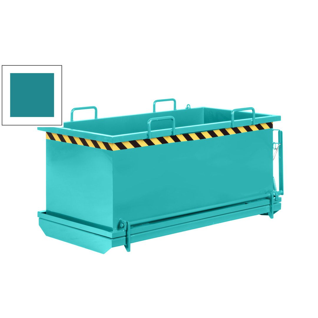 Klappbodenbehälter - 1.000 l Volumen - Traglast 1.250 kg - kranbar - enzianblau