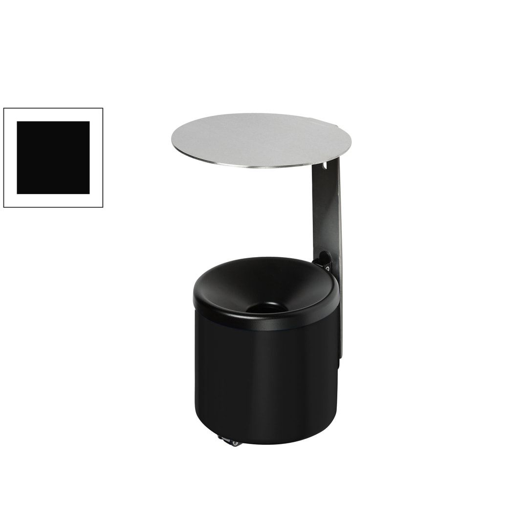Wandascher - Volumen 0,6 l - 100 x 90 x 120 mm (HxBxT) - Edelstahl