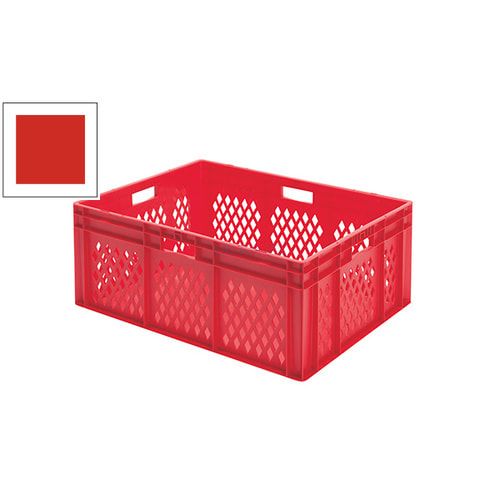 Eurobox - Eurokasten - Volumen 127 l - Boden geschlossen, Wände durchbrochen - 320 x 600 x 800 mm (HxBxT) - VE 1 Stk. - blau