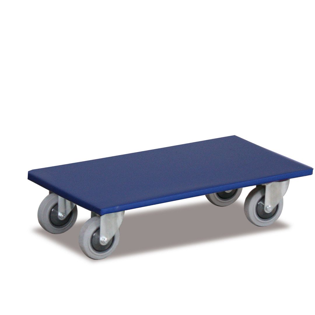 Möbelroller - 2 Stück - 145 x 300 x 600 mm (HxBxT) - Traglast 300 kg - Vollgummireifen