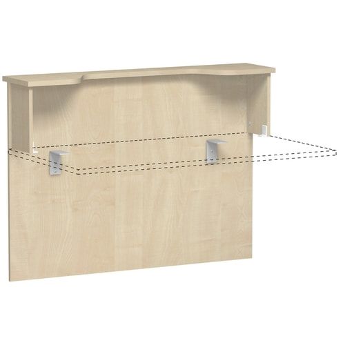 Anbau Thekenelement, Anbaumodul, Monitorausschnitt, 25 mm Dreischicht-Feinspan, 1.025 x 1.200 x 300 mm (HxBxT), Dekor Ahorn