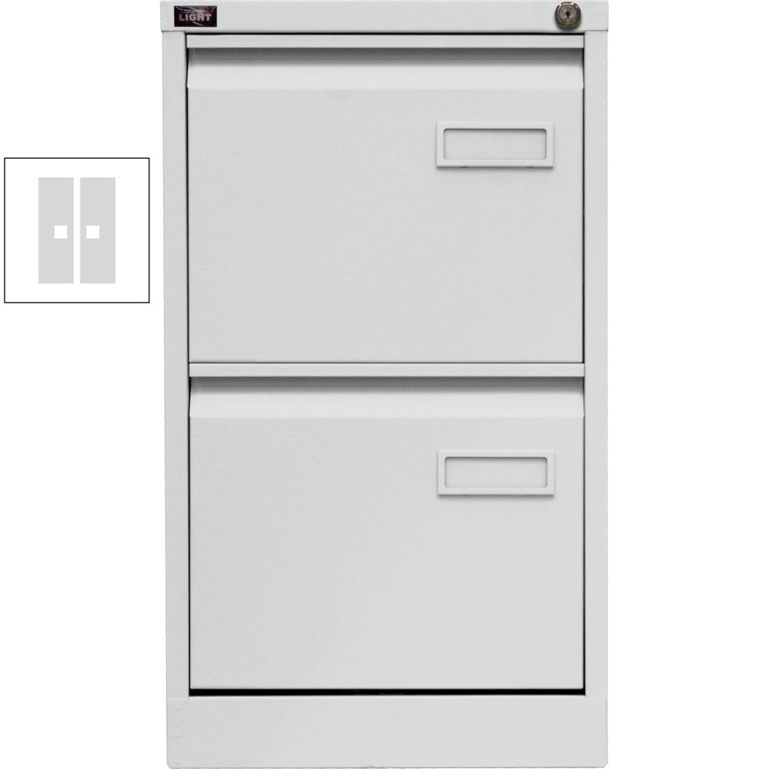 Bisley Light Hängeregistraturschrank - 2 Schubladen - einbahnig - Farbe blau