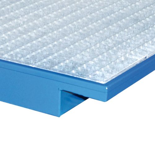 BAUER Einhänge-Regalwanne für Palettenregale mit Gitterrost - (BxT) 1.750 x 1.250 mm - Volumen 200 l - feuerrot