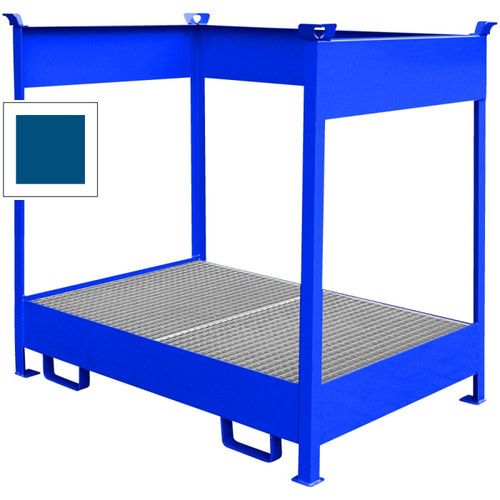 Eichinger Transport-Auffangwanne, Stahl, 210 Liter, 2 x 200l Fässer, stapelfähig, Gitterrost,1.465 x 1.120 x 1.515 mm (HxBxT), Farbe anthrazitgrau