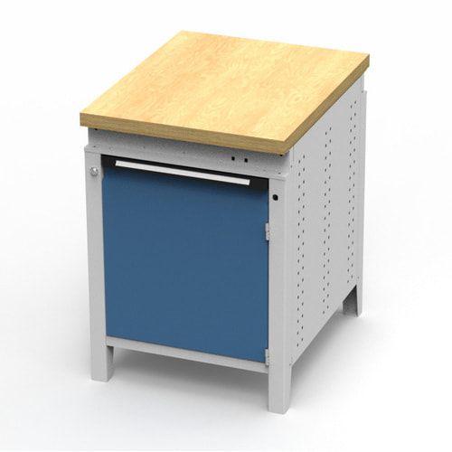OTTOKIND Werkbank - Arbeitsplatte bündig - 850 x 605 x 750 mm (HxBxT) - Schrank - lichtgrau