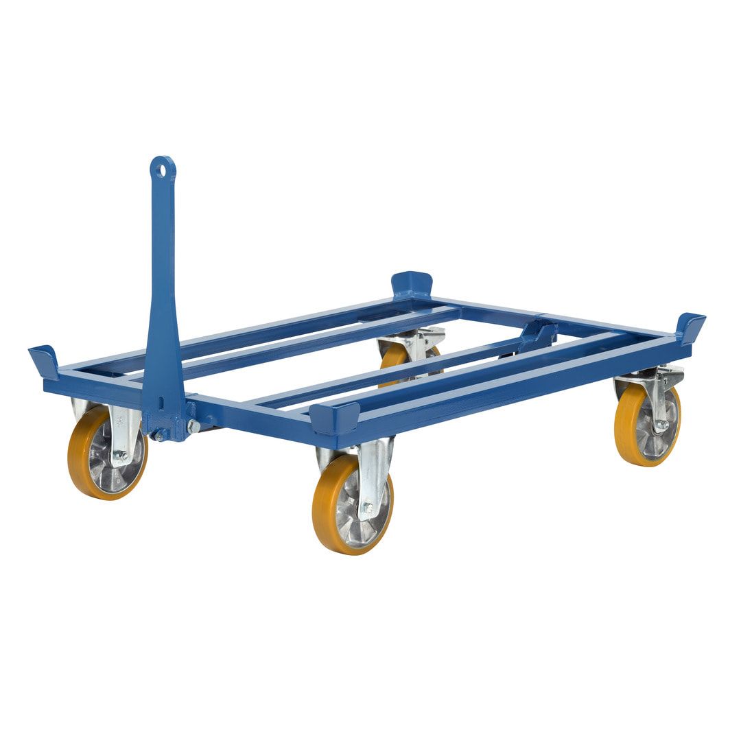Fetra Palettenfahrgestell für Routenzug - Tragkraft 1.000 kg - 775 x 855 x 1.327 mm (HxBxT) - PU Rollen