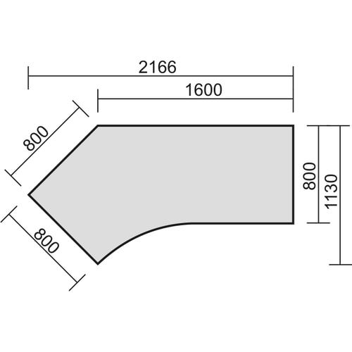 Winkelschreibtisch, Winkel links, Elevate Basic, elektronisch höhenverstellbar, 730 - 1.230 x 2.166 x 1.130 mm (HxBxT), Gestell anthrazit, Dekor Ahorn