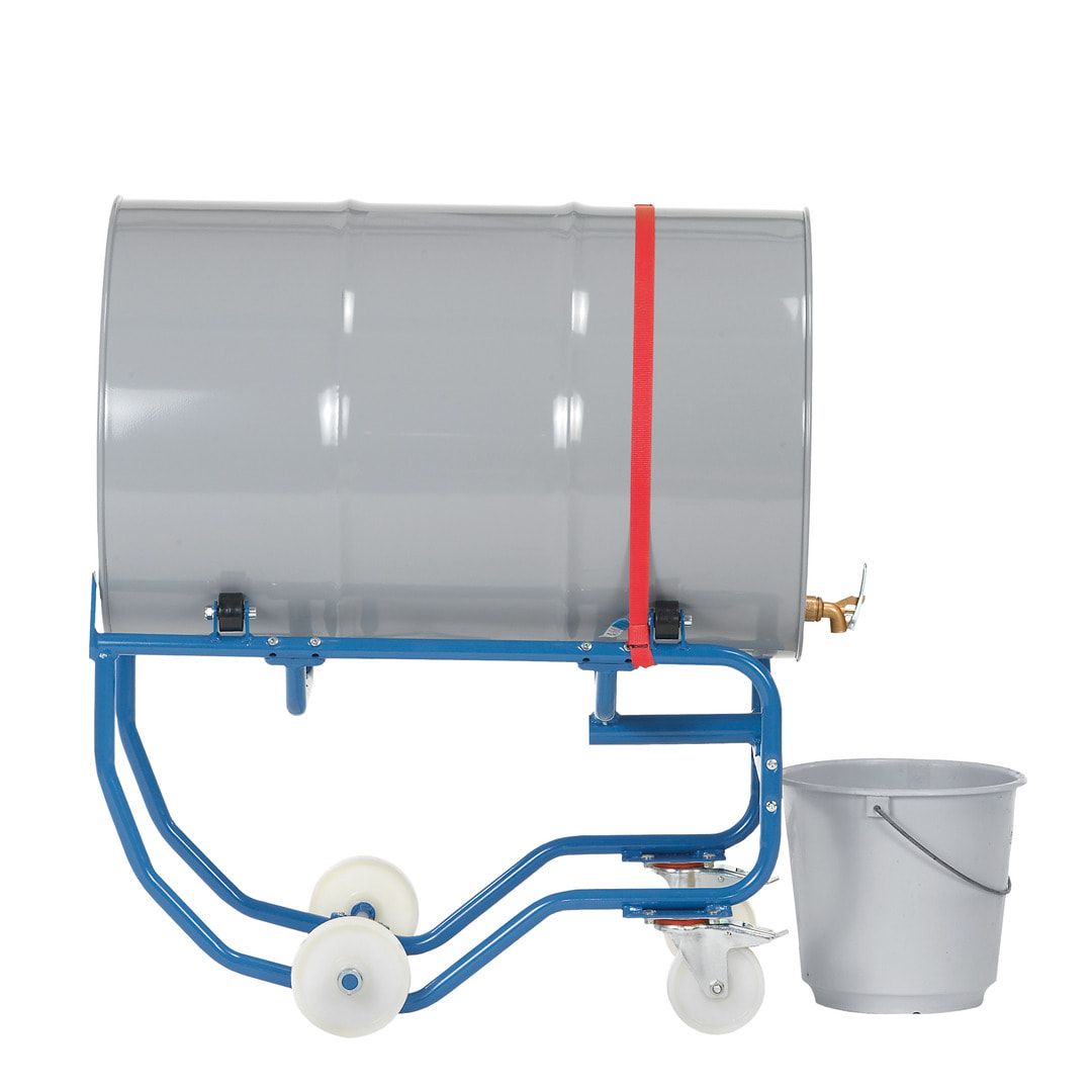 Fetra - Fasskipper für 200 l Fässer - Tragkraft 250 kg - fahrbar - Hebelstange