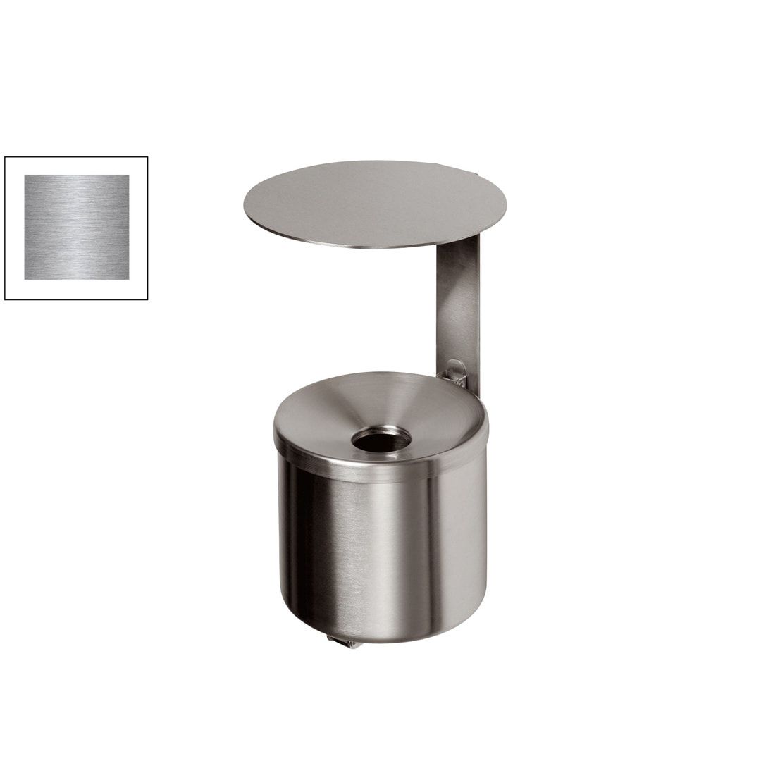 Wandascher - Volumen 0,6 l - 100 x 90 x 120 mm (HxBxT) - Edelstahl