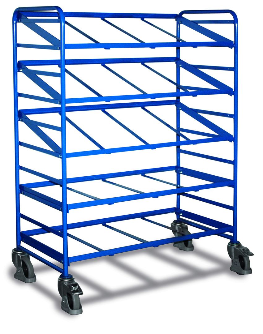 Eurokastenwagen - 5 Etagen - Ladefläche 1.240 x 610 mm - Traglast 250 kg - enzianblau