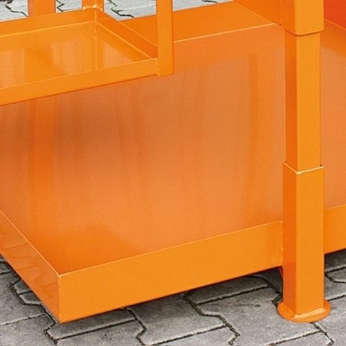 Eichinger Fass-Abfüllstation, 210 l Inhalt, für 2 x 220 l Fässer, Kannenhalter, Stahlblech, 735 x 1.460 x 1.300 mm (HxBxT), Farbe anthrazitgrau