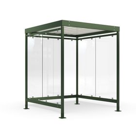 Raucherunterstand, Bushaltestelle, 6-7 Personen, 2.510 x 2.165 x 2.165 mm (HxBxT), 6 Wände