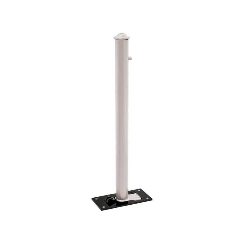 Klappbarer Pfosten mit Helmkopf - 76 x 1.012 mm (DxH) - Überfahrhöhe 106 mm - Farbe enzianblau - Absperrpfosten