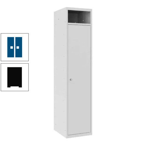 Wäschesammelschrank, Wäscheschrank, Einwurfschlitz, Zylinderschloss, 1.800 x 400 x 500 mm (HxBxT), Korpus anthrazitgrau, Front anthrazitgrau