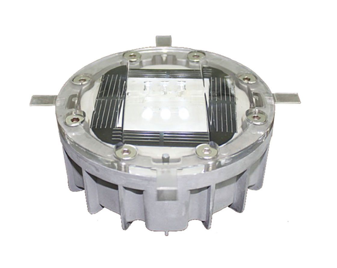 Solar-Straßenbolzen - 6 LED-Leuchten, blau - Aluminium - 60 x 126 mm (HxD) - VPE 6 Stück