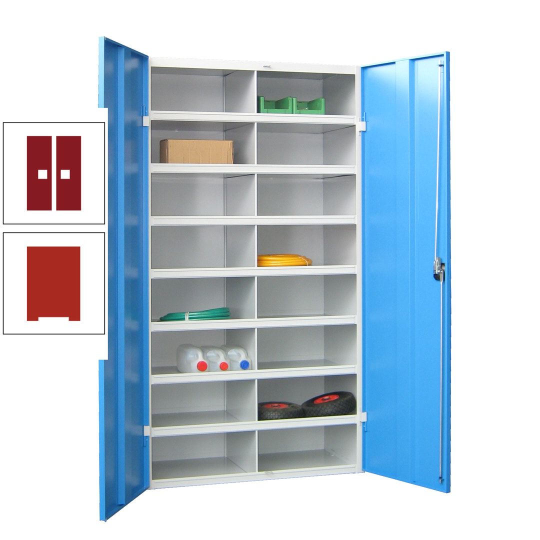 Aktenschrank - Fächerschrank - Sortierstation - 16 Fächer - Büroschrank - Dokumentenablage - 1.800 x 1.000 x 530 mm (HxBxT) - anthrazitgrau