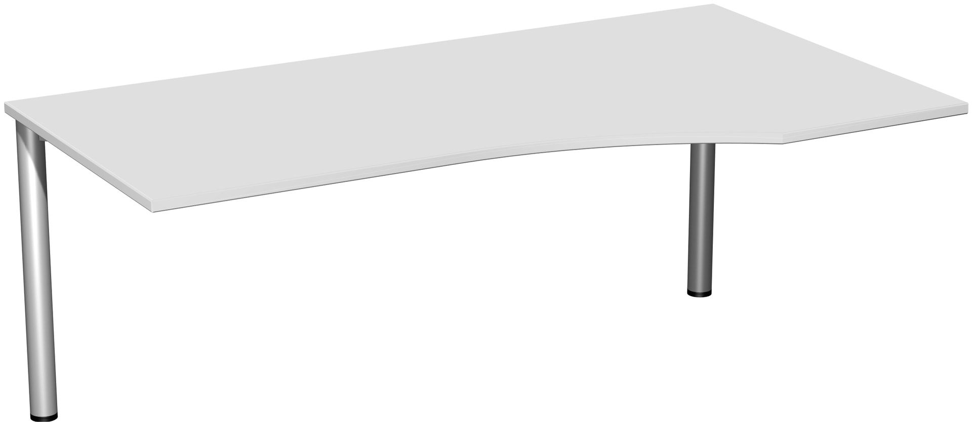 Eckschreibtisch - Ecke rechts - 4-Fuß Flex - 720 x 1.600 x 1.000 mm (HxBxT) - Gestell anthrazit - Ahorn