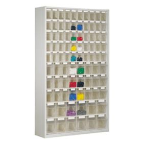 Magazinschrank mit Sichtlagerkästen - Breite - Bestückung und Farbe wählbar