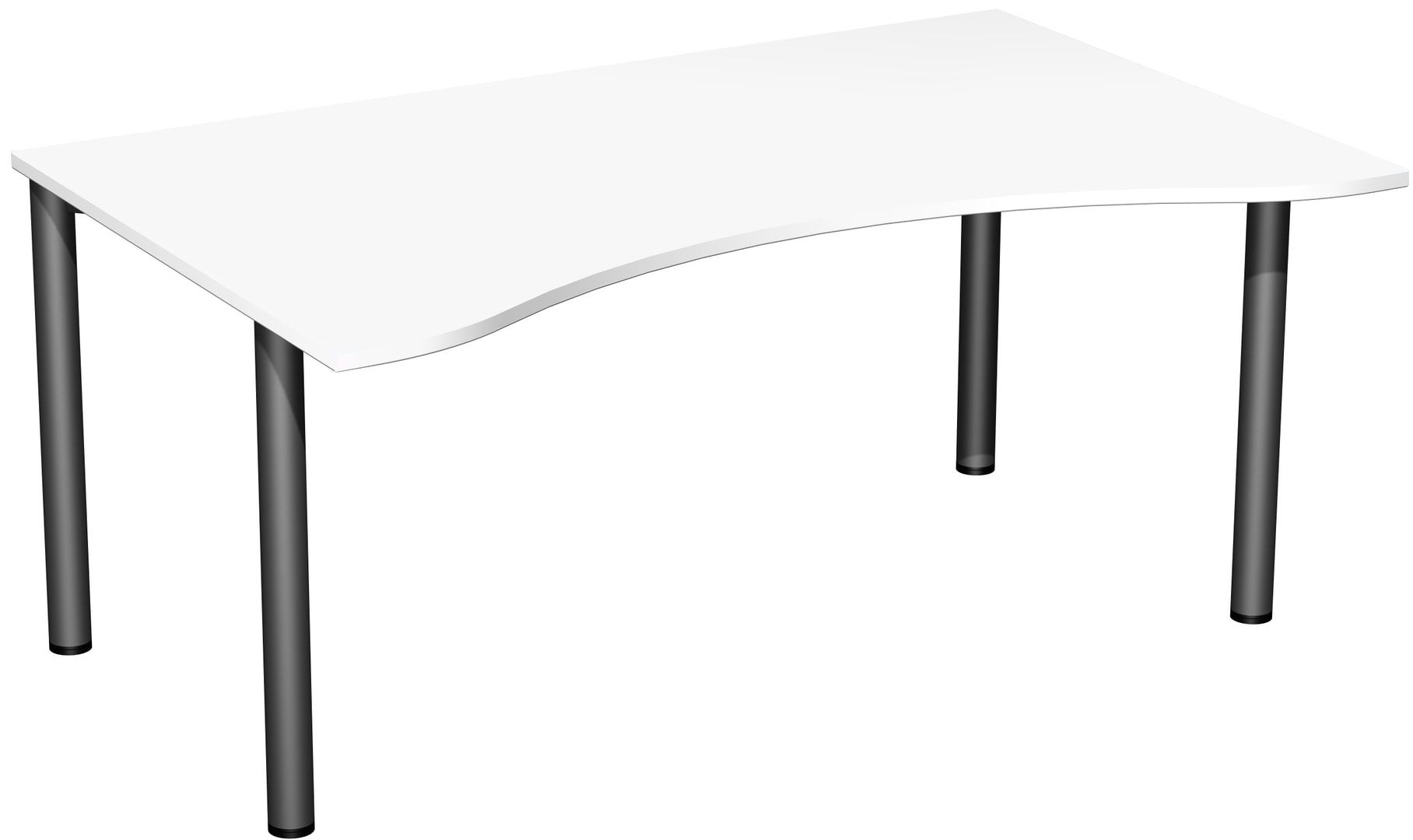 Ergo-Schreibtisch - 4-Fuß Flex - Bürotisch - 720 x 1.600 x 1.000 mm (HxBxT) - Gestell anthrazit - Ahorn