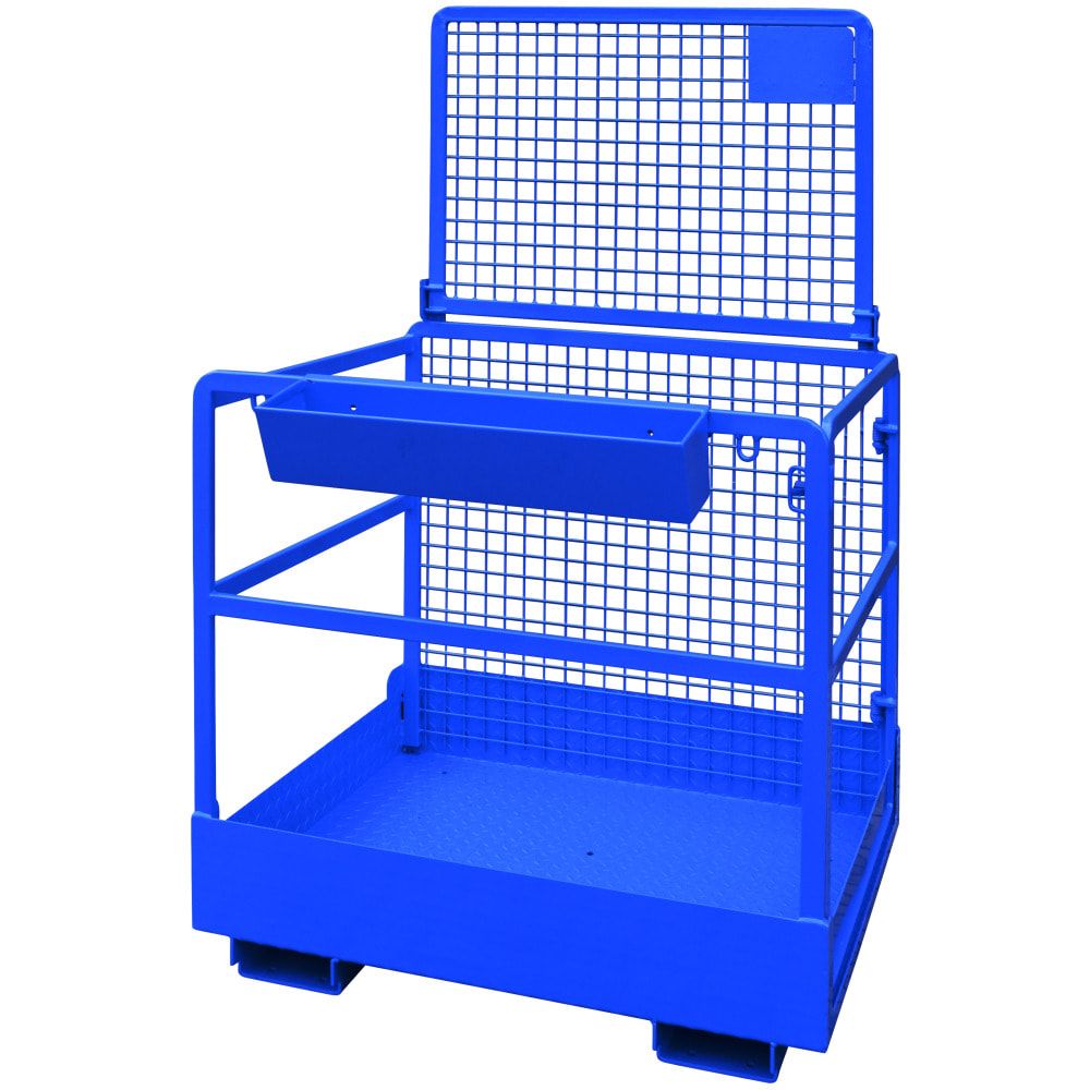 Arbeitsbühne, Arbeitsplattform Eichinger, Drahtgitter, 2 Personen, für Frontstapler, rutschsicher, 2.000 x 1.090 x 1.200 mm (HxBxT), anthrazitgrau