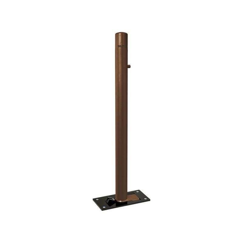 Klappbarer Pfosten mit Bogenkopf - 76 x 977 mm (DxH) - Überfahrhöhe 114 mm - Farbe enzianblau - Absperrpfosten