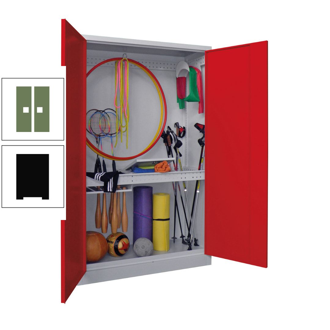 Sportschrank - Vollblechtüren - 1.950x1.200x500 mm (HxBxT) - anthrazitgrau