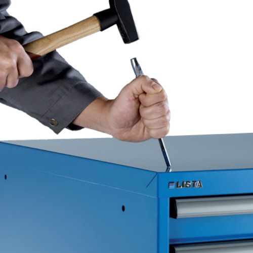 Lista Schubladenschrank - 14.252.010 - 850x564x572 mm (HxBxT) - 7 Schubladen - 75 kg - Key Lock - lichtblau (RAL 5012)