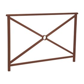 Geländer Kreuz und Kreis - 1.000 x 1.500 mm - abgerundeter Handlauf - Farbe wählbar - Außengeländer Systemgeländer