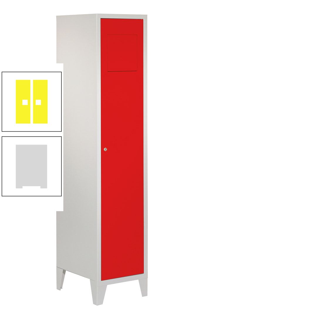 Wäschesammelschrank - 1.850 x 400 x 500 mm (HxBxT) - Füße - Drehriegel - anthrazitgrau