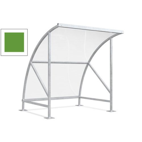 Fahrradunterstand - Fahrradgarage mit Bogendach - Stahl und Kunststoff - 2.290 x 2.090 x 2.100 mm (HxBxT) - Farbe Achatgrau