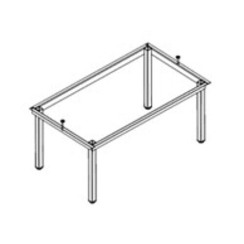 Unterbau, Gestell, 390 x 890 x 490 mm (HxBxT), Gestellfarbe hellelfenbein, ohne Sitzleisten