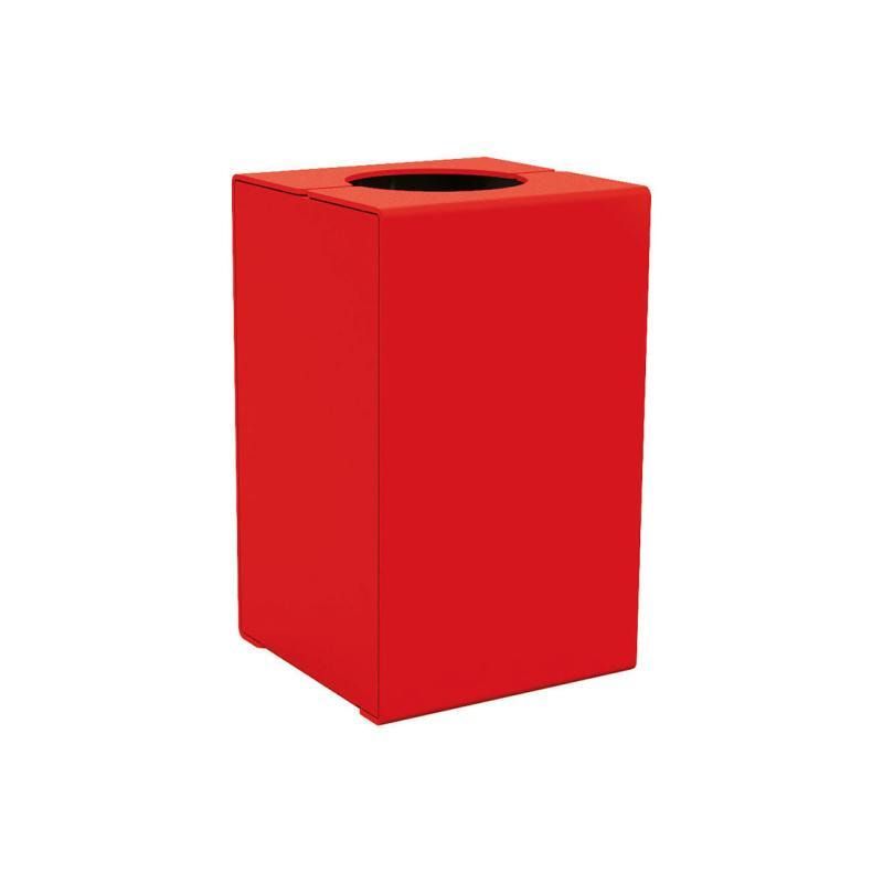 Abfalleimer aus Stahl - 120 l - 750 x 450 x 450 mm (HxBxT) - Verankerungsstäbe - Farbe enzianblau