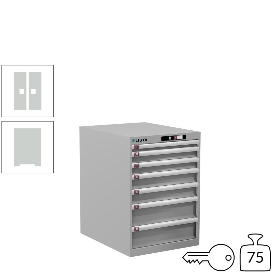 Lista Schubladenschrank - 14.354.010 - 800x564x725 mm (HxBxT) - 7 Schubladen - 75 kg - Key Lock - lichtblau (RAL 5012)