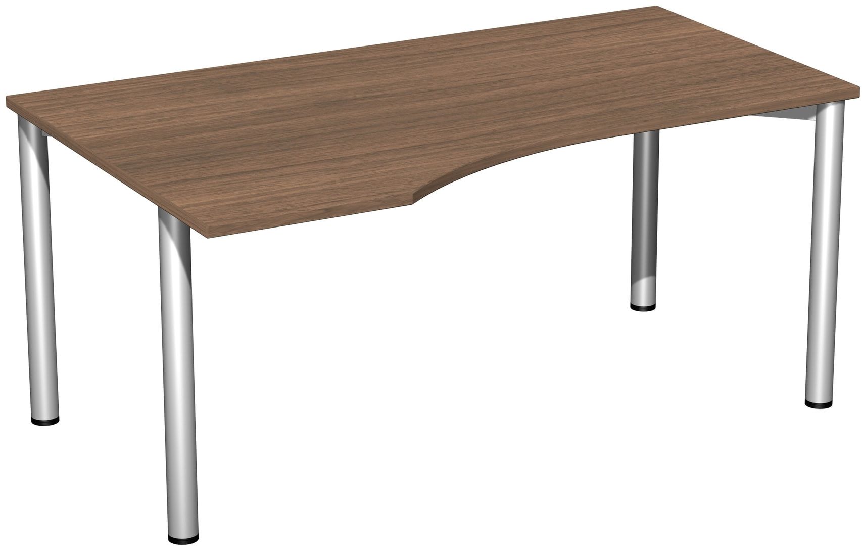 Eckschreibtisch - Ecke links - 4-Fuß Flex - 720 x 1.600 x 1.000 mm (HxBxT) - Gestell anthrazit - Ahorn