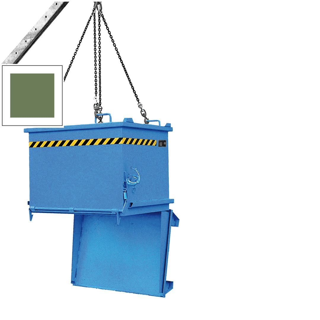 BAUER Klappbodenbehälter - stapelbar - Volumen 1.000 l - 2.000 kg - feuerrot